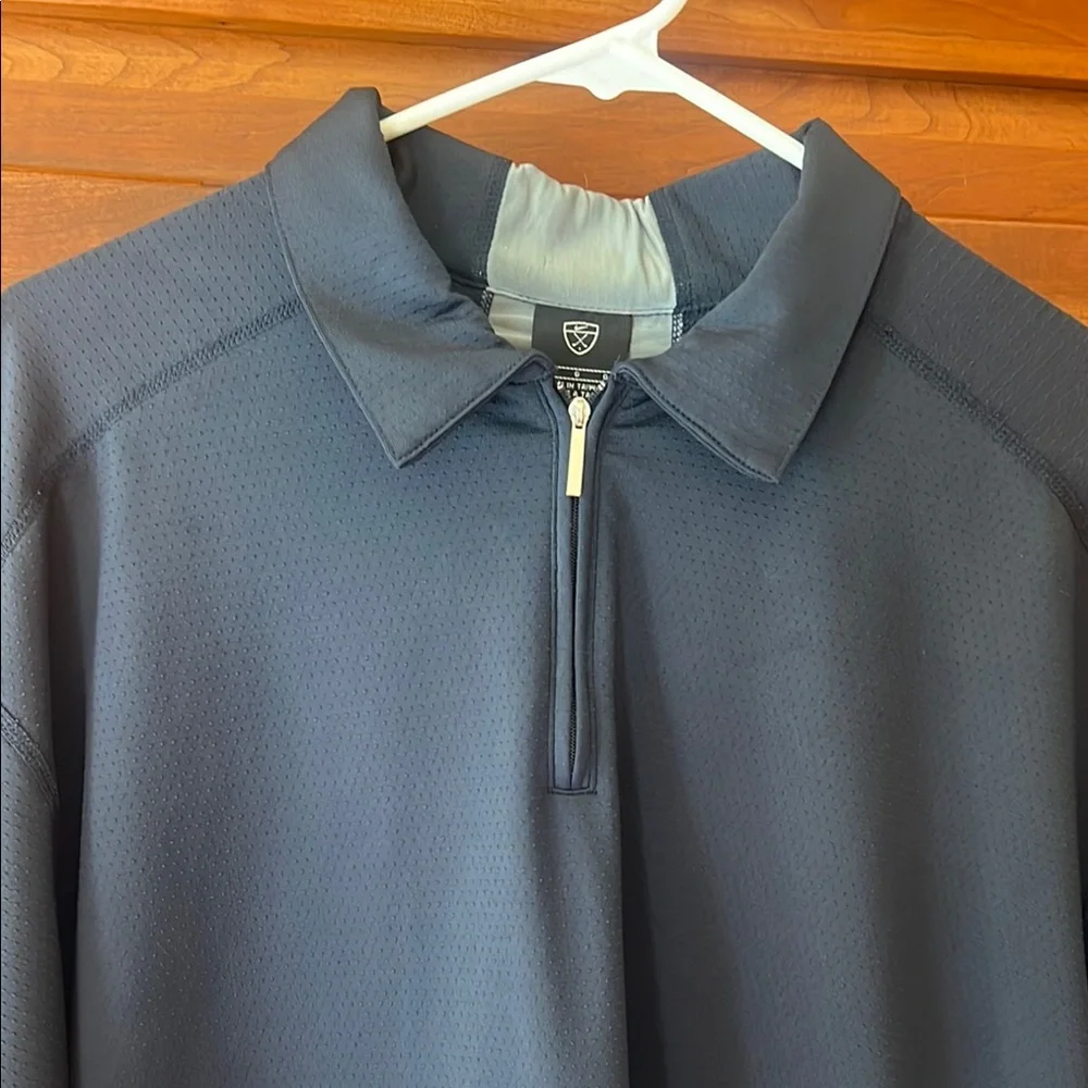 Nike Blue and Gray Athletic Polo Shirt